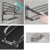 ELZEM 2-Tier Wall-Mounted Stainless Steel Towel Rack, 70 cm, Color A view 2