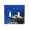 Sea Turtle with Fish Decorative Wall Plate for Light Switches and Outlets view 1