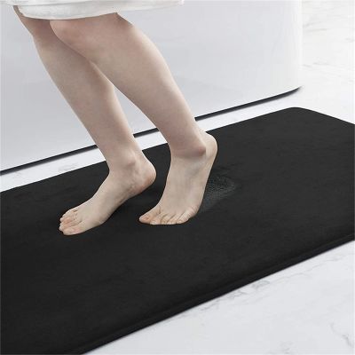 RWRAPS Red Slow-Rebound Bath Mat, Highly Absorbent Plush Rug