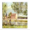 Alfred Sisley – Houses on the Banks of the Loing Glass Cooktop Cover & Splash Guard, 60 x 52 cm view 1