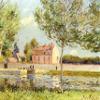 Alfred Sisley – Houses on the Banks of the Loing Glass Cooktop Cover & Splash Guard, 60 x 52 cm view 4