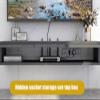 150 cm Wall-Mounted Wooden TV Lowboard view 3