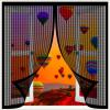Insect Screen Window 110 x 120 cm, Self-Adhesive Magnetic Mosquito Net, Black view 1