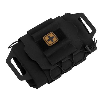 Tarnnetz Quick-Deploy Medical First Aid Kit Pouch, Tactical MOLLE IFAK Storage Bag, Two-Piece System, Black