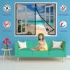 Magnetic Insect Screen for Windows, 110 x 160 cm, Black H view 3
