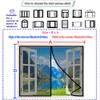 Magnetic Insect Screen for Windows, 110 x 160 cm, Black H view 4