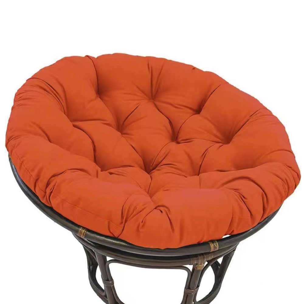 PJDDP Orange Papasan Chair Cushion, Water-Resistant, 70 x 70 cm