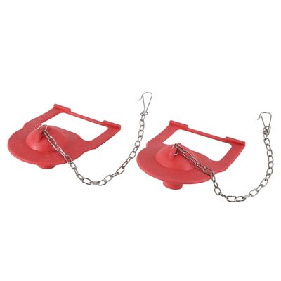 Oikabio 2-Pack Toilet Flappers for Shark Fin Set, for WC Parts 84138, 84314, 85655 and 89825, with Steel Chain