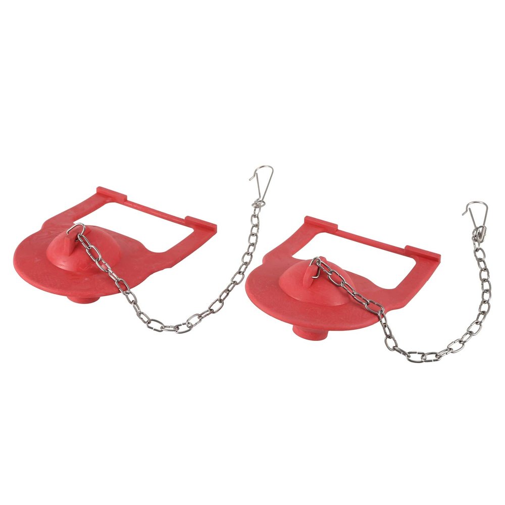 Oikabio 2-Pack Toilet Flappers for Shark Fin Set, for WC Parts 84138, 84314, 85655 and 89825, with Steel Chain
