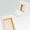 Pack of 5 Mini Stretched Canvases, 10 x 10 cm, Primed White Cotton view 4
