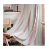 Homxi Sheer Curtains, 2-Piece Set, 2 x 132W x 45H cm, Pink and Light Green Striped view 1