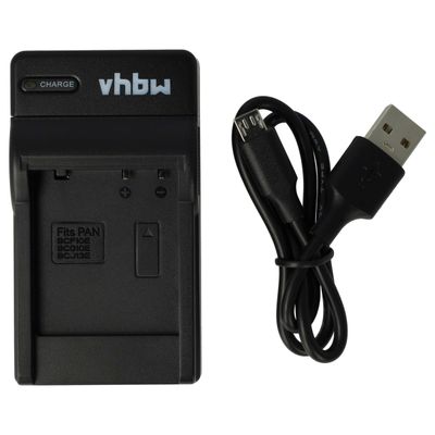 vhbw USB-C Charger Compatible with Panasonic Lumix DMC-FS4EB