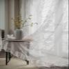 Homxi Sheer Voile Curtains, 2-Piece Set, 2 x 150W x 280H cm, White Floral Lace Tulle Curtains for Hooks view 3