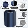 RQB Round Aluminum Pen Holder for Desk, Desktop Organizer and Makeup Brush Holder, Blue view 2