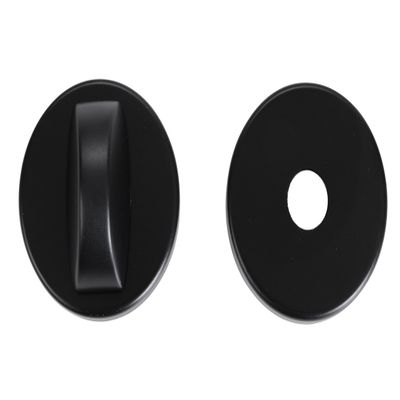 Bricard 27E4086 Osmose 2 Rosettes, Bathroom Door/WC, Matte Black