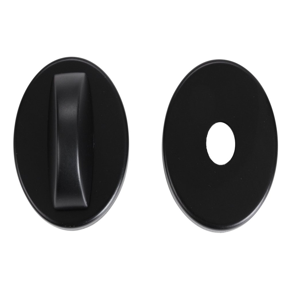 Bricard 27E4086 Osmose 2 Rosettes, Bathroom Door/WC, Matte Black
