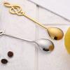 Stainless Steel Musical Notes Teaspoon, Coffee, Espresso & Dessert Spoon (Color: G, Size: 1 pc) view 2