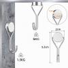 MOGADEE Magnetic Hooks, 6-Pack, Silver, Extra Strong view 2