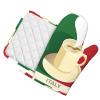 Oven Mitts and Potholders with Italian Flag, Heat-Resistant, 2-Piece Set view 2