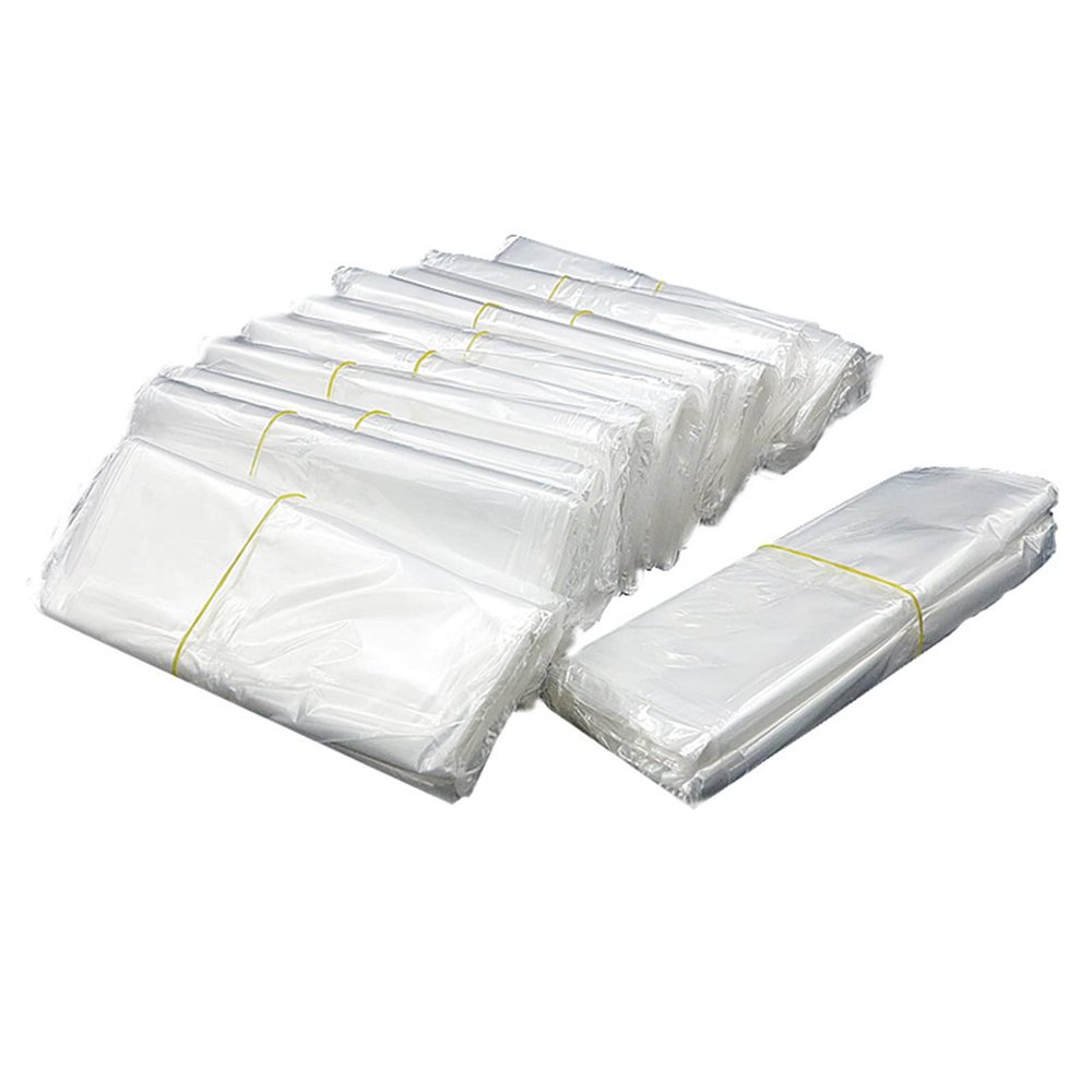 Boxonly Shrink Film Bags, 35 x 45 cm, Transparent Odorless POF Shrink Bags, Single Seam, 100 Count