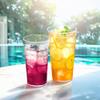 Amazing Abby Cafely 16 oz and 24 oz Plastic Cups, 12-Piece Set, Restaurant-Style, Stackable, BPA-Free, Shatter-Resistant, Dishwasher-Safe, Clear view 2
