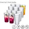 Amazing Abby Cafely 16 oz and 24 oz Plastic Cups, 12-Piece Set, Restaurant-Style, Stackable, BPA-Free, Shatter-Resistant, Dishwasher-Safe, Clear view 3