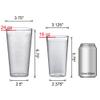 Amazing Abby Cafely 16 oz and 24 oz Plastic Cups, 12-Piece Set, Restaurant-Style, Stackable, BPA-Free, Shatter-Resistant, Dishwasher-Safe, Clear view 4