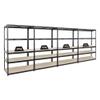 PROREGAL Mega Deal | 4-Piece Heavy-Duty Shelf Set Giant Tiger | 200 x 120 x 60 cm | 265 kg per Shelf | 5-Tier | Black view 1