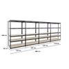 PROREGAL Mega Deal | 4-Piece Heavy-Duty Shelf Set Giant Tiger | 200 x 120 x 60 cm | 265 kg per Shelf | 5-Tier | Black view 2