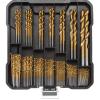 sourcing map 99-Piece Titanium Twist Drill Bit Set, 14 Sizes, 1/17"–37/94" view 1