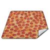 YOUJUNER Picnic Blanket, 200 x 200 cm, 3D Pizza Print, Waterproof view 1