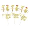 Abaodam 3 Sets Elegant Mother's Day Cake Toppers, Glitter Cupcake Picks, 12 Pieces × 3 view 4