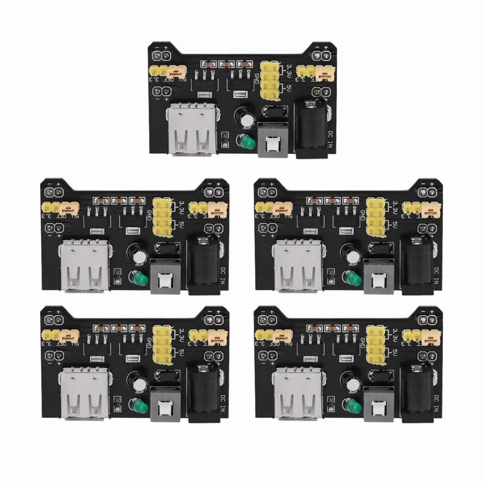 NDNCZDHC 5-Pack 5 V/3.3 V Power Supply Boards for Breadboards