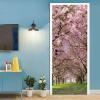 Peach Blossom Path Self-Adhesive Door Wallpaper, 77 x 200 cm view 3