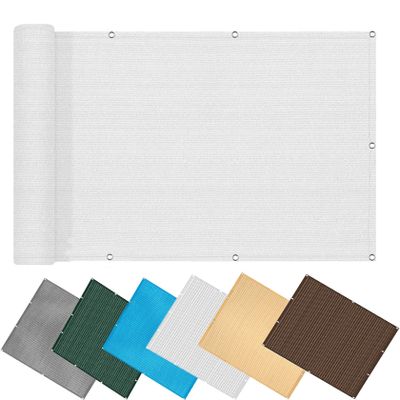 Shade Sail 1.6 x 3.4 m, HDPE Rectangular Sun Shade, White