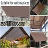 Shade Sail 1.6 x 3.4 m, HDPE Rectangular Sun Shade, White view 4
