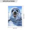 Harp Seal Wallpaper Garden Flag, Double-Sided, 71 x 102 cm, Welcome Farm Outdoor Decor view 3