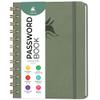 Clever Fox Spiral Password Book, Mini Internet Address and Password Organizer with Laminated Alphabetical Tabs, Hardcover, Pocket Size, 11.9 x 14.5 cm view 1