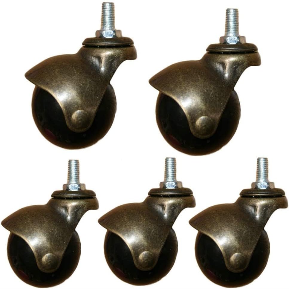 DOWNER Heavy-Duty Casters, Ball Casters for Office Chairs, 2 (Color: One Size, Size: M8)