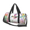 Round Travel Duffel Bag – Garden with Birds and Flowers view 1