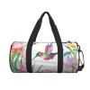 Round Travel Duffel Bag – Garden with Birds and Flowers view 2