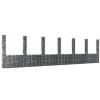 JUNZAI U-Shaped Gabion Basket with 7 Columns, Iron, 740 x 20 x 200 cm view 1
