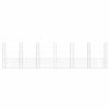 JUNZAI U-Shaped Gabion Basket with 7 Columns, Iron, 740 x 20 x 200 cm view 3