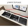 Concealed 304 Stainless Steel Nano Single-Bowl Kitchen Sink, Black, 55 x 45 cm view 3