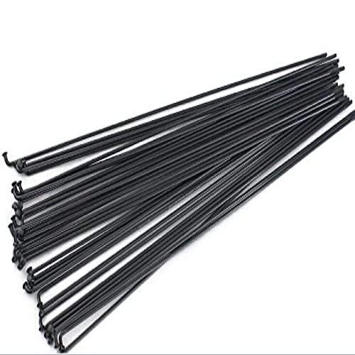 36 Bicycle Spokes, 14G/14K, Black Steel, 268 mm