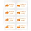 INDIGOS UG Kids’ Name Labels, 23 x 12 mm, 60 Stickers, Orange Train view 1