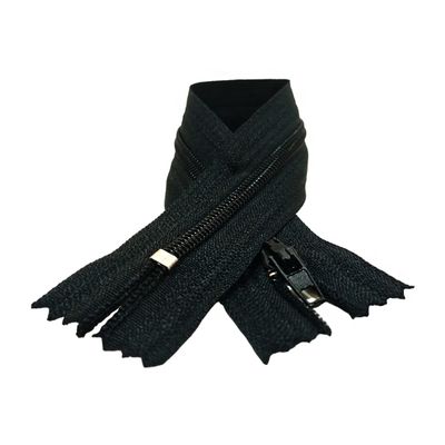Nylon Zippers No. 3, 24 Colors and Sizes, for Sewing Clothing (10 x 60 cm, Black, 332)