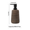 LekLai Ceramic Soap Dispenser, Refillable Lotion/Shampoo Pump, Dark Brown, 400 ml view 4