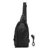 Socobeta Black Men's Nylon Sling Bag with Detachable Strap view 1