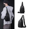Socobeta Black Men's Nylon Sling Bag with Detachable Strap view 3